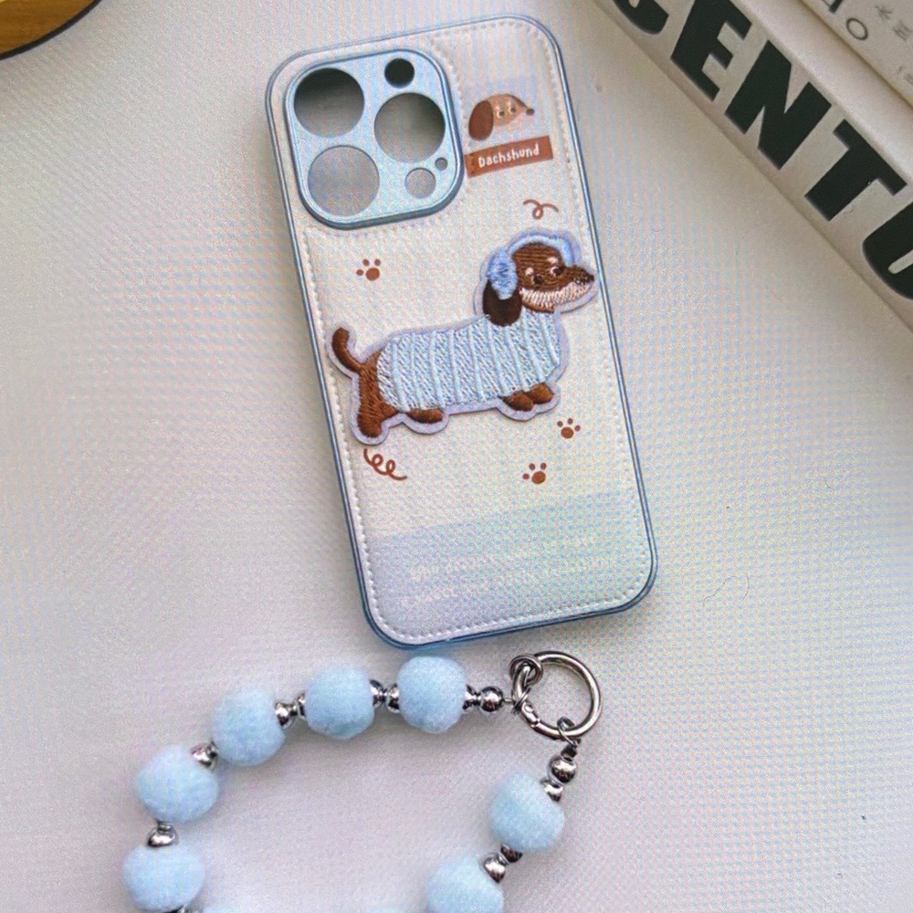 Blue Dog Design Phone Case